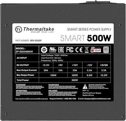 THERMALTAKE TR2 Non-Modular Power Supply Smart 500W