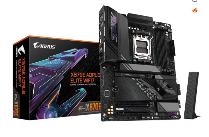 GIGABYTE X870E AORUS ELITE WIFI7 AM5 LGA 1718, ATX, DDR5, 4x M.2, PCIe 5.0, USB4, Wi-Fi 7, 2.5GbE LAN, EZ-Latch
