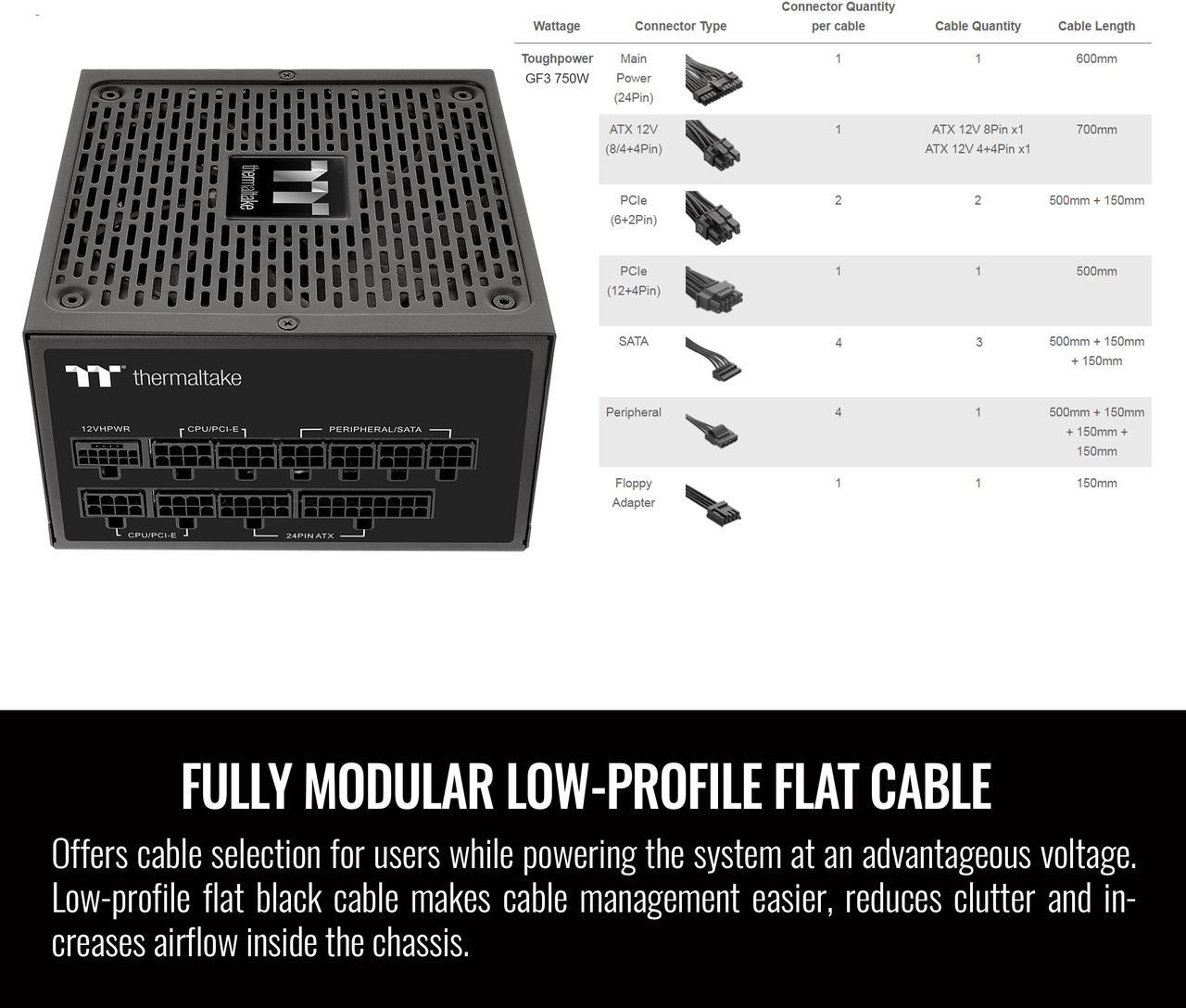 THERMALTAKE Modular Power Supply GT 750W 80 PLUS GOLD