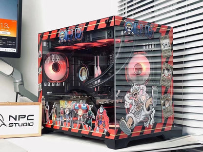 UV Print anime PC Case HUNTKEY S960 StormX Full View