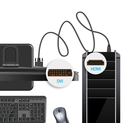 Rankie HDMI to DVI Cable, CL3 Rated High Speed Bi-Directional (1.8m)